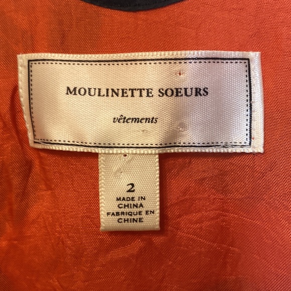 Anthropologie Moulinette Soeurs Orange Yellow 100% Silk Dress Size 2 - Picture 12 of 13